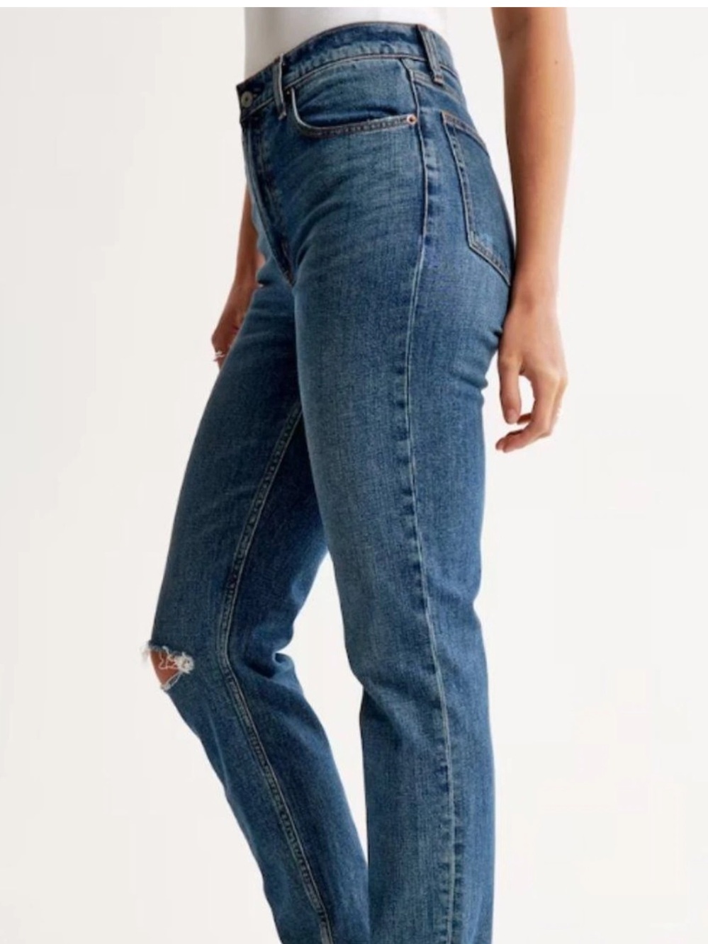 Abercrombie & Fitch High Rise Straight Leg Curve Love Jeans 28 / 6
